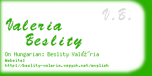 valeria beslity business card